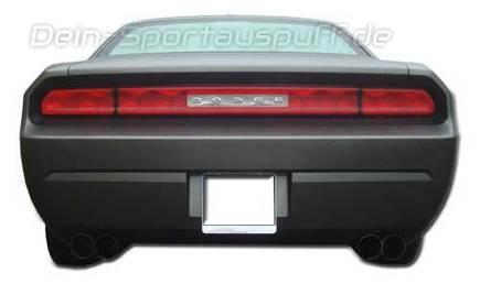 Fox Edelstahl Duplex Sportauspuff Dodge Challenger LC ab 2008 2x100mm rund scharf abgeschrägt