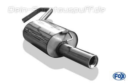 Fox Edelstahl Sportauspuff Ford Mondeo MK2 BNP Tunier Bj.96-00 1x90mm rund eingerollt gerade mit Absorber