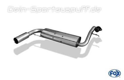Fox Edelstahl Sportauspuff Honda Civic 3 u. CRX 2 1x90mm rund scharf gerade
