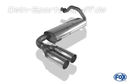 Fox Edelstahl Sportauspuff Honda Civic 3 u. CRX 2 2x90mm rund scharf gerade
