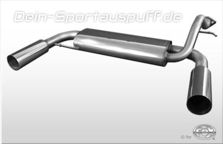 Fox Edelstahl Duplex Sportauspuff Honda Civic 5 u. 6 Typ EG EK 1x90mm rund scharf gerade