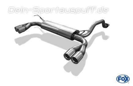 Fox Edelstahl Duplex Sportauspuff Honda Civic 5 Coupe Typ EJ2 2x80mm rund eingerollt gerade mit Absorber