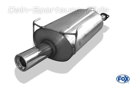 Fox Edelstahl Sportauspuff Honda Integra Type R Typ DC2 1x90mm rund eingerollt gerade mit Absorber