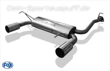 Fox Edelstahl Duplex Sportauspuff Honda Prelude 4 Typ BB1 BB2 BB3 Bj.92-96 1x90mm rund scharf gerade