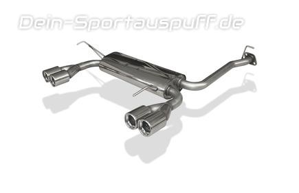 Fox Edelstahl Duplex Sportauspuff Honda Prelude 4 Typ BB1 BB2 BB3 Bj.92-96 2x80mm rund eingerollt gerade mit Absorber