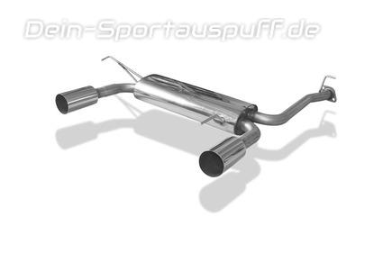 Fox Edelstahl Duplex Sportauspuff Honda Prelude 5 Typ BB9 Bj.97-02 1x90mm rund scharf gerade
