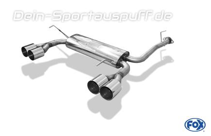 Fox Edelstahl Duplex Sportauspuff Honda Prelude 5 Typ BB9 Bj.97-02 2x90mm rund scharf gerade