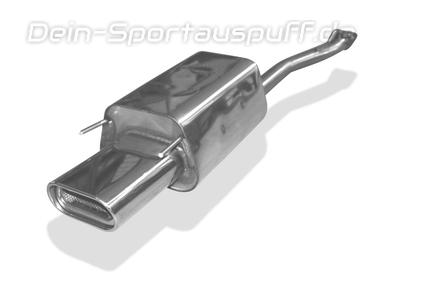 Fox Edelstahl Sportauspuff Honda Accord 5 Typ CE7 Bj.93-97 160x80mm flachoval eingerollt abgeschrägt mit Absorber