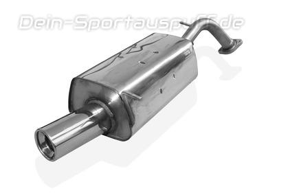Fox Edelstahl Sportauspuff Hyundai Getz Bj.02-09 1x90mm rund eingerollt gerade mit Absorber