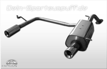 Fox Edelstahl Duplex Sportauspuff Hyundai Getz Bj.02-09 1x90mm rund eingerollt gerade mit Absorber