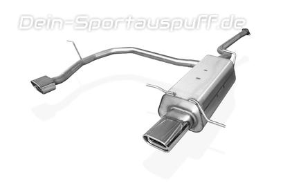 Fox Edelstahl Duplex Sportauspuff Hyundai Santa Fe 1 Typ SM 160x80mm flachoval eingerollt abgeschrägt mit Absorber
