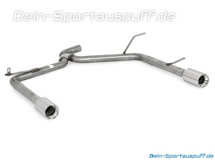 Fox Edelstahl Duplex Endrohrgeweih Kia Pro Ceed ab 2008 1x90mm rund eingerollt gerade mit Absorber