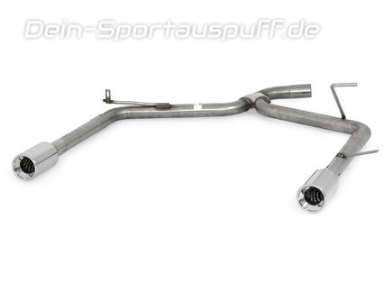 Fox Edelstahl Duplex Endrohrgeweih Kia Ceed SW Kombi Bj.07-12 1x90mm rund eingerollt gerade mit Absorber