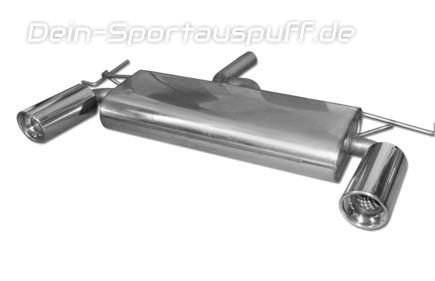 Fox Edelstahl Duplex Sportauspuff Kia Sportage Typ JE 1x100mm rund eingerollt gerade mit Absorber