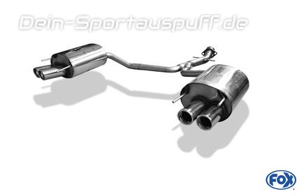 Fox Edelstahl Duplex Sportauspuff Lexus IS 250 XE2 2x80mm rund eingerollt abgeschrägt mit Absorber