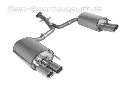 Fox Edelstahl Duplex Sportauspuff Lexus IS C 250 - Cabrio 2x76mm rund eingerollt abgeschrägt mit Absorber