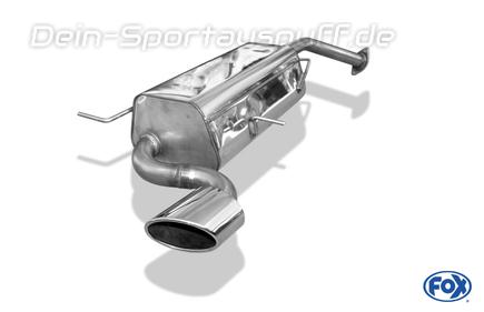 Fox Edelstahl Sportauspuff Mazda Xedos 6 Typ CA 115x85mm oval eingerollt seitlich abgeschrägt