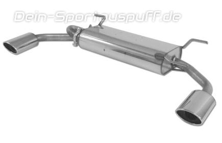 Fox Edelstahl Duplex Sportauspuff Mazda MX-5 II NB Bj.98-05 115x85mm oval eingerollt abgeschrägt