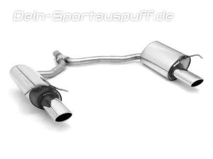 Fox Edelstahl Duplex Sportauspuff Mercedes C-Klasse W204 Coupe Typ C204 115x85mm oval eingerollt abgeschrägt