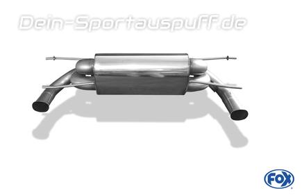 Fox Edelstahl Duplex Sportauspuff Mercedes SLS C197 für Original-Endrohre