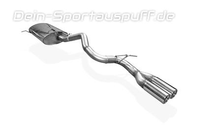 Fox Edelstahl Sportauspuff Mercedes M-Klasse W163 ML 2x80mm rund eingerollt gerade mit Absorber