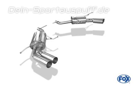 Fox Edelstahl Duplex Sportauspuff Mercedes GL-Klasse X164 ab 2006 2x76mm rund scharf gerade