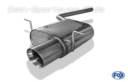 Fox Edelstahl Sportauspuff Mini Cooper Clubman R55 Benzin 100mm rund doppelwandig abgeschrägt