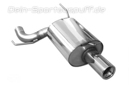 Fox Edelstahl Sportauspuff Mitsubishi Lancer Evolution IX - Evo 9 1x90mm rund eingerollt gerade mit Absorber