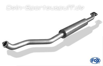 Fox Edelstahl Vorschalldämpfer Nissan Micra K12 Bj.03-10 mit Flanschanschluss