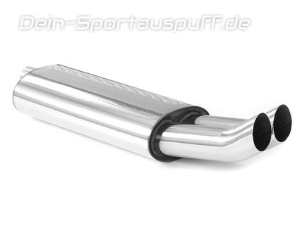 Fox Edelstahl Sportauspuff Opel Kadett E CC 2x76mm DTM rund scharf gerade