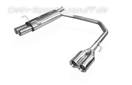 Fox Edelstahl Duplex Sportauspuff Opel Astra F inkl. Gsi 16V CC Fließheck 3-Punkt-Aufhängung 2x80mm rund eingerollt gerade mit Absorber