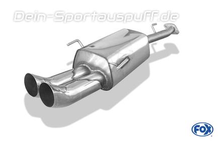 Fox Edelstahl Sportauspuff Opel Astra G Caravan 2x76mm DTM rund scharf gerade