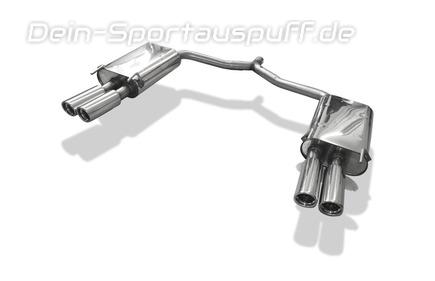Fox Edelstahl Duplex Sportauspuff Opel Vectra C Caravan 2x76mm rund eingerollt abgeschrägt mit Absorber