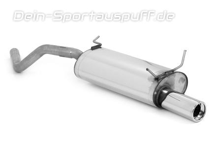 Fox Edelstahl Sportauspuff Renault Megane 1 Coach 1x90mm rund eingerollt gerade mit Absorber