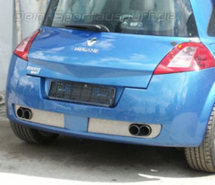 Fox Edelstahl Duplex Sportauspuff Renault Megane 2 Sport - RS 2x70mm rund scharf gerade