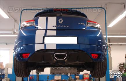 Fox Edelstahl Sportauspuff Renault Megane 3 Coupe für originalen Endrohrausgang