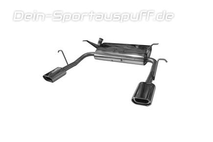 Fox Edelstahl Duplex Sportauspuff Renault Laguna 2 Typ K74 Grandtour 135x80mm flachoval eingerollt abgeschrägt mit Absorber