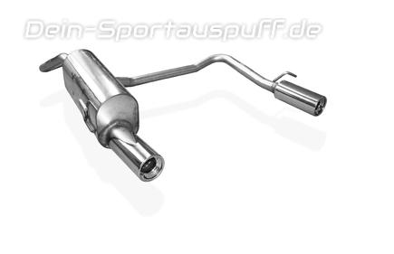 Fox Edelstahl Duplex Sportauspuff Seat Arosa 6H 1x90mm rund eingerollt gerade mit Absorber