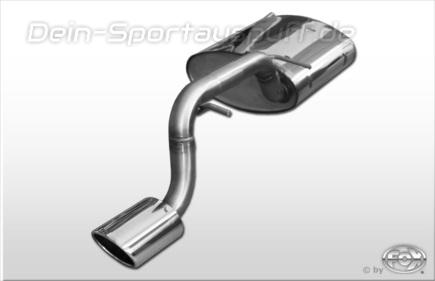 Fox Edelstahl Sportauspuff Suzuki Ignis FH u. MH 115x85mm oval eingerollt abgeschrägt
