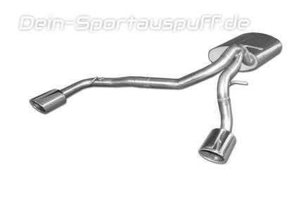 Fox Edelstahl Duplex Sportauspuff Suzuki Ignis FH u. MH 115x85mm oval eingerollt abgeschrägt
