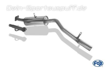 Fox Edelstahl Halbanlage Suzuki Samurai Santana 1x63mm rund scharf gerade