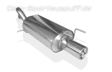 Fox Edelstahl Sportauspuff Toyota Corolla E9 Compact 1x90mm rund eingerollt gerade mit Absorber