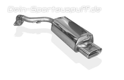 Fox Edelstahl Sportauspuff Toyota Corolla Verso R1 1.8l 160x80mm flachoval eingerollt abgeschrägt mit Absorber