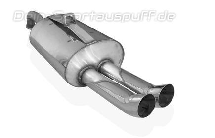 Fox Edelstahl Sportauspuff Toyota Paseo L5 2x70mm DTM rund scharf gerade