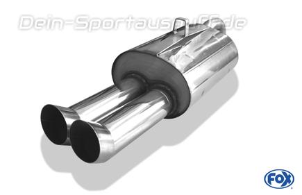 Fox Edelstahl Sportauspuff Toyota Paseo L5 2x90mm DTM rund scharf gerade