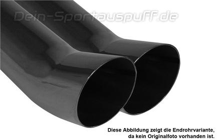 Fox Edelstahl Sportauspuff (Ø63,5mm-System) VW Polo 6N 2x76mm DTM rund scharf gerade