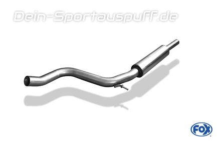 Fox Edelstahl Vorschalldämpfer (Ø63,5mm-System) VW Polo 6N