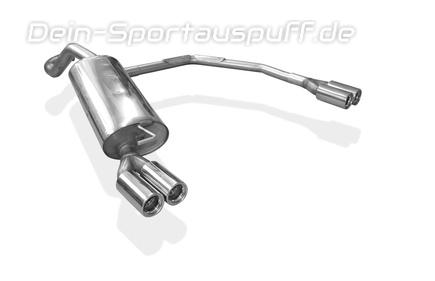 Fox Edelstahl Duplex Sportauspuff VW New Beetle 1C 9C u. Cabrio 1Y 2x76mm rund eingerollt gerade mit Absorber