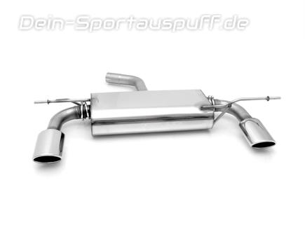 Fox Edelstahl Duplex Sportauspuff VW Golf 5 Plus 106x71mm oval eingerollt abgeschrägt