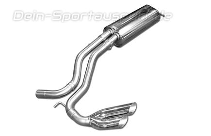 Fox Edelstahl Sportauspuff Sidepipe VW Bora 1J inkl. Variant 2x70mm rund scharf gerade